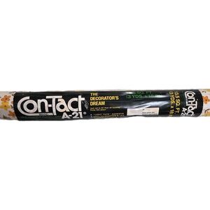 NOS Vintage 1985 CON-TACT Floral Self Adhesive Shelf Liner Contact Paper